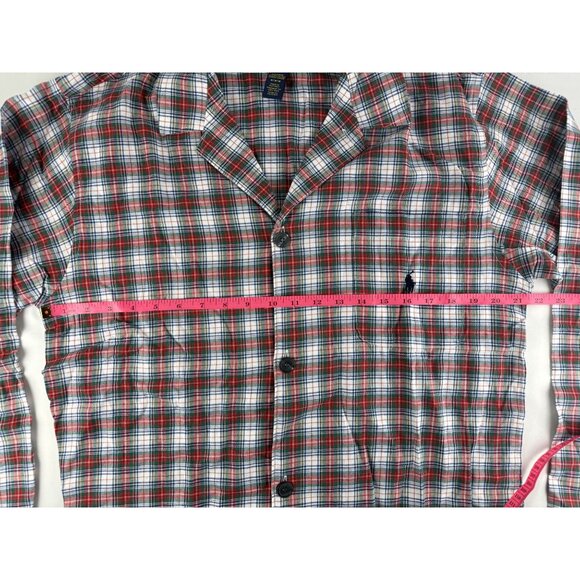 NWOT POLO RALPH LAUREN Sleepwear Mens Medium Red Tartan Plaid Pajama Set PJs $10 - Picture 10 of 16